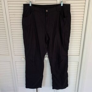 Eddie Bauer Men’s Pants 38x32 Black Fleece Lined Hiking Outdoor Cold Winter